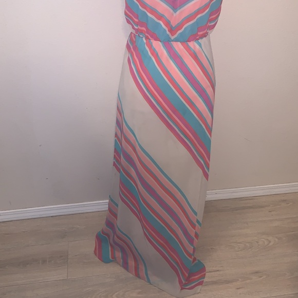 Mod Modele colorful striped Cami maxi summer dress - Picture 3 of 8